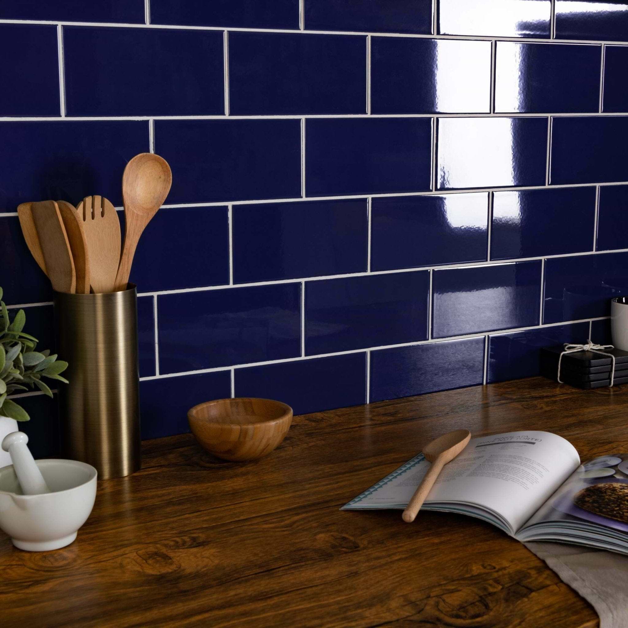 Liso Azul Gloss 100x200 - Hyperion Tiles