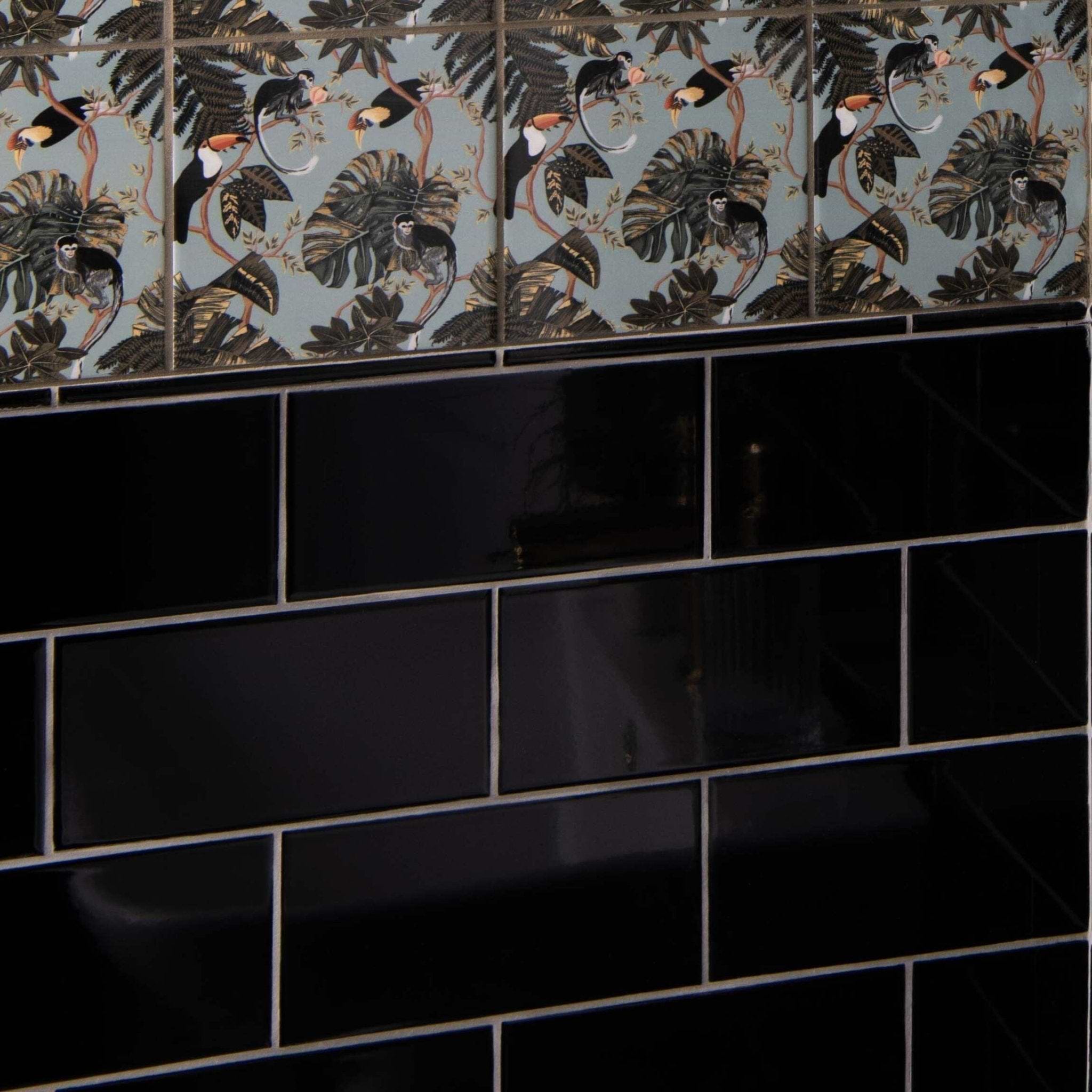 Liso Black Gloss 100x200 - Hyperion Tiles