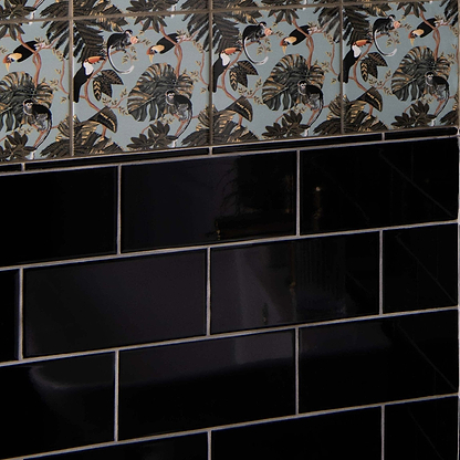 Liso Black Gloss 100x200 - Hyperion Tiles