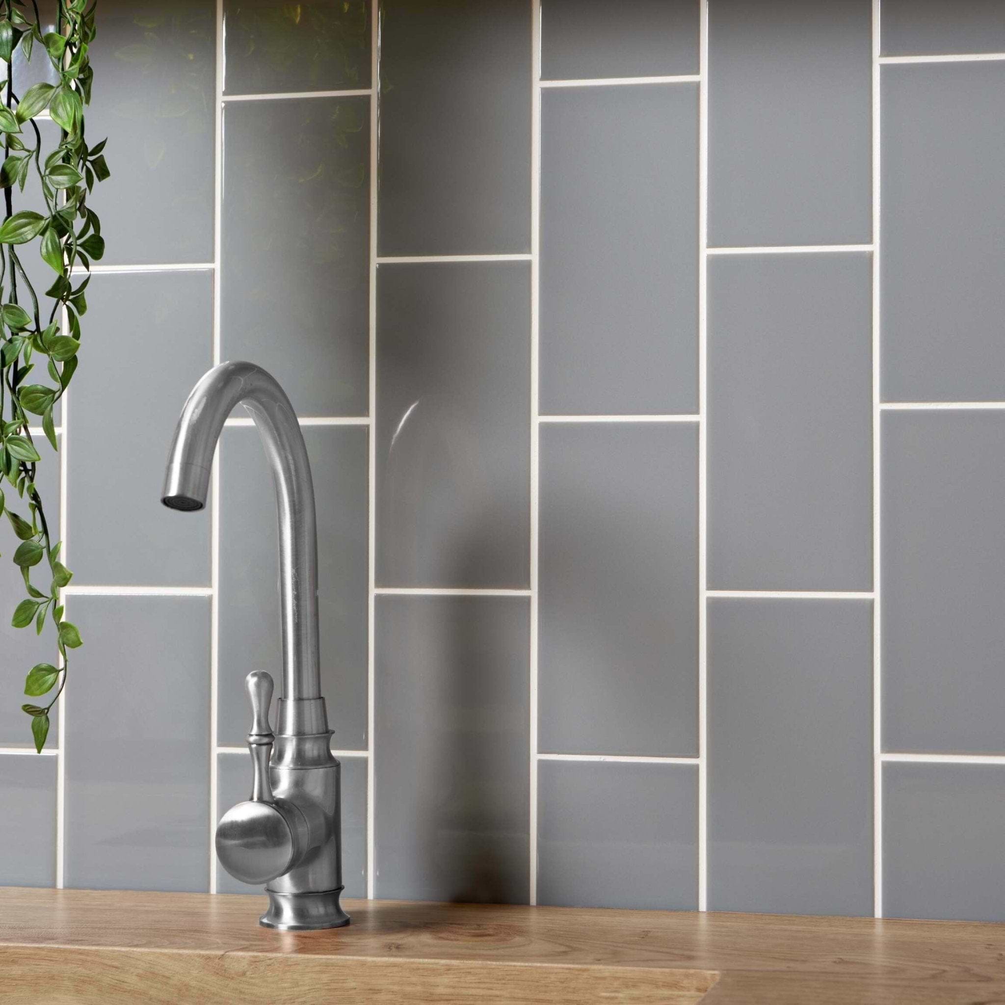 Liso Plata Brillo 100x200 - Hyperion Tiles