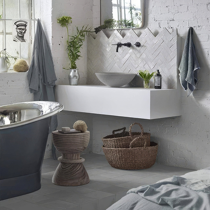 Little Green French Grey Square Tile - Hyperion Tiles