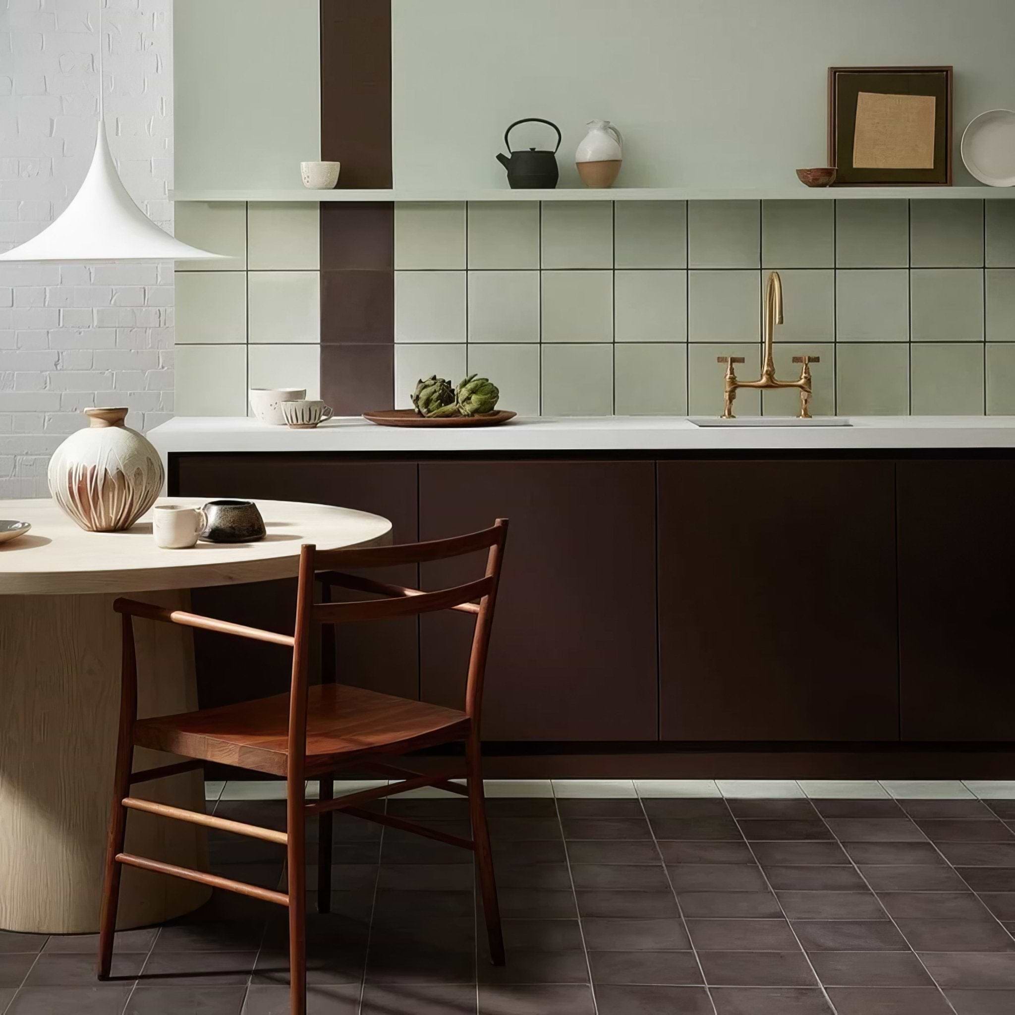Little Greene Aquamarine Pale Square Tile - Hyperion Tiles