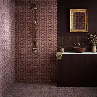 Little Greene Purple Brown Glazed Rectangle Tile - Hyperion Tiles