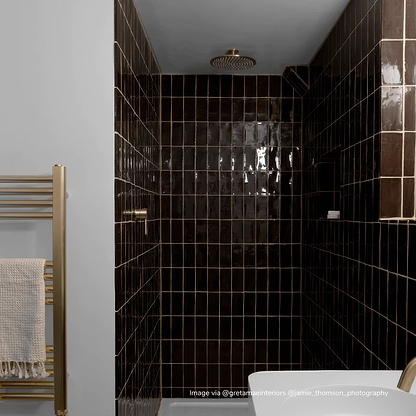 Little Greene Purple Brown Glazed Rectangle Tile - Hyperion Tiles