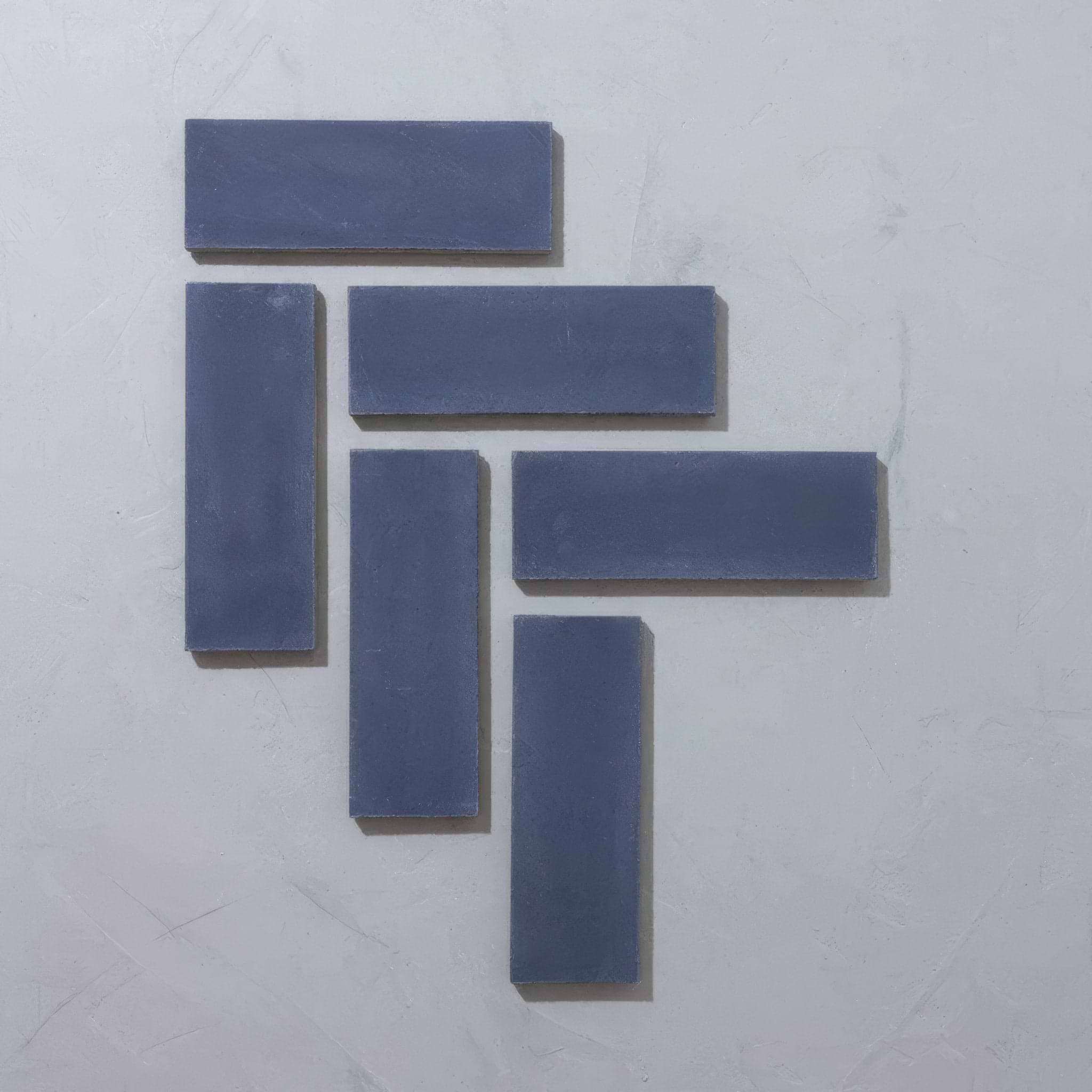 Little Greene Royal Navy Herringbone Tile - Hyperion Tiles