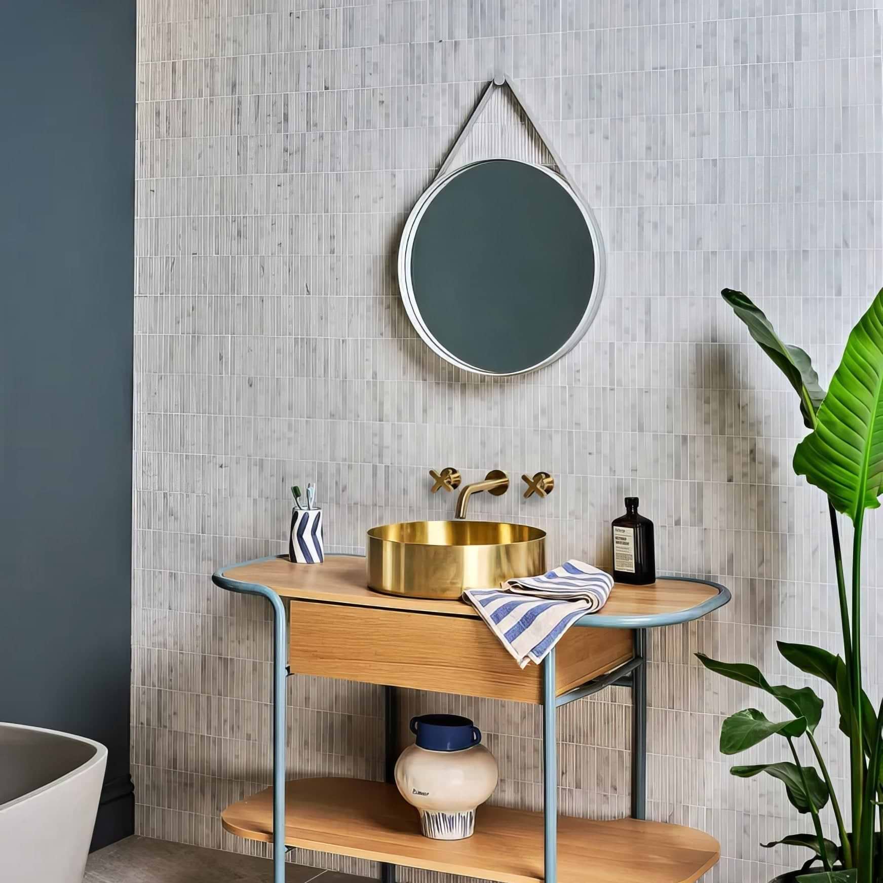 Long Island Marble Bamboo Mosaic - Hyperion Tiles