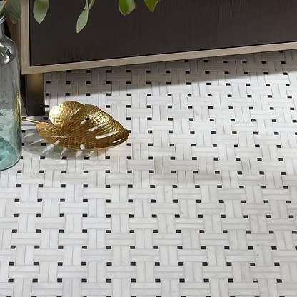 Long Island Marble Wicker Mosaic - Hyperion Tiles