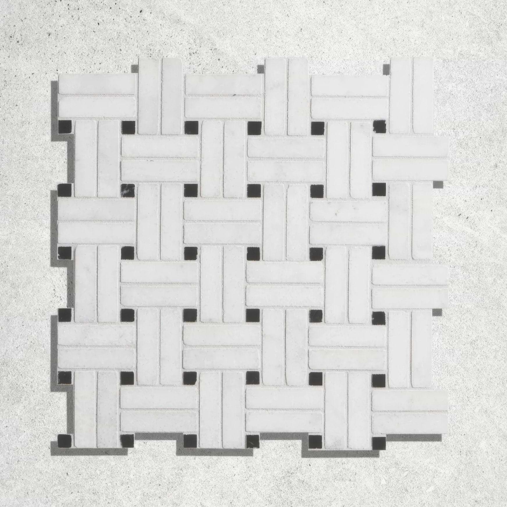 Long Island Marble Wicker Mosaic - Hyperion Tiles