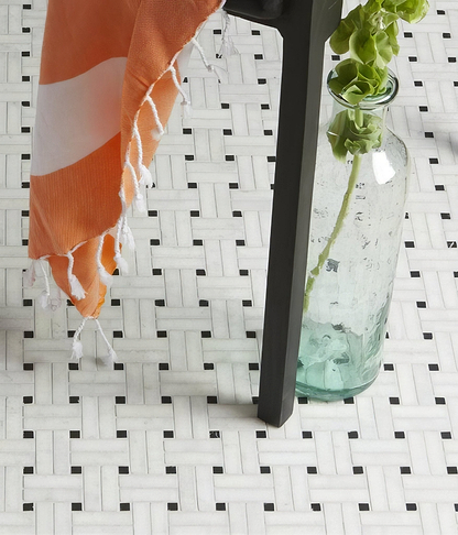 Long Island Marble Wicker Mosaic - Hyperion Tiles