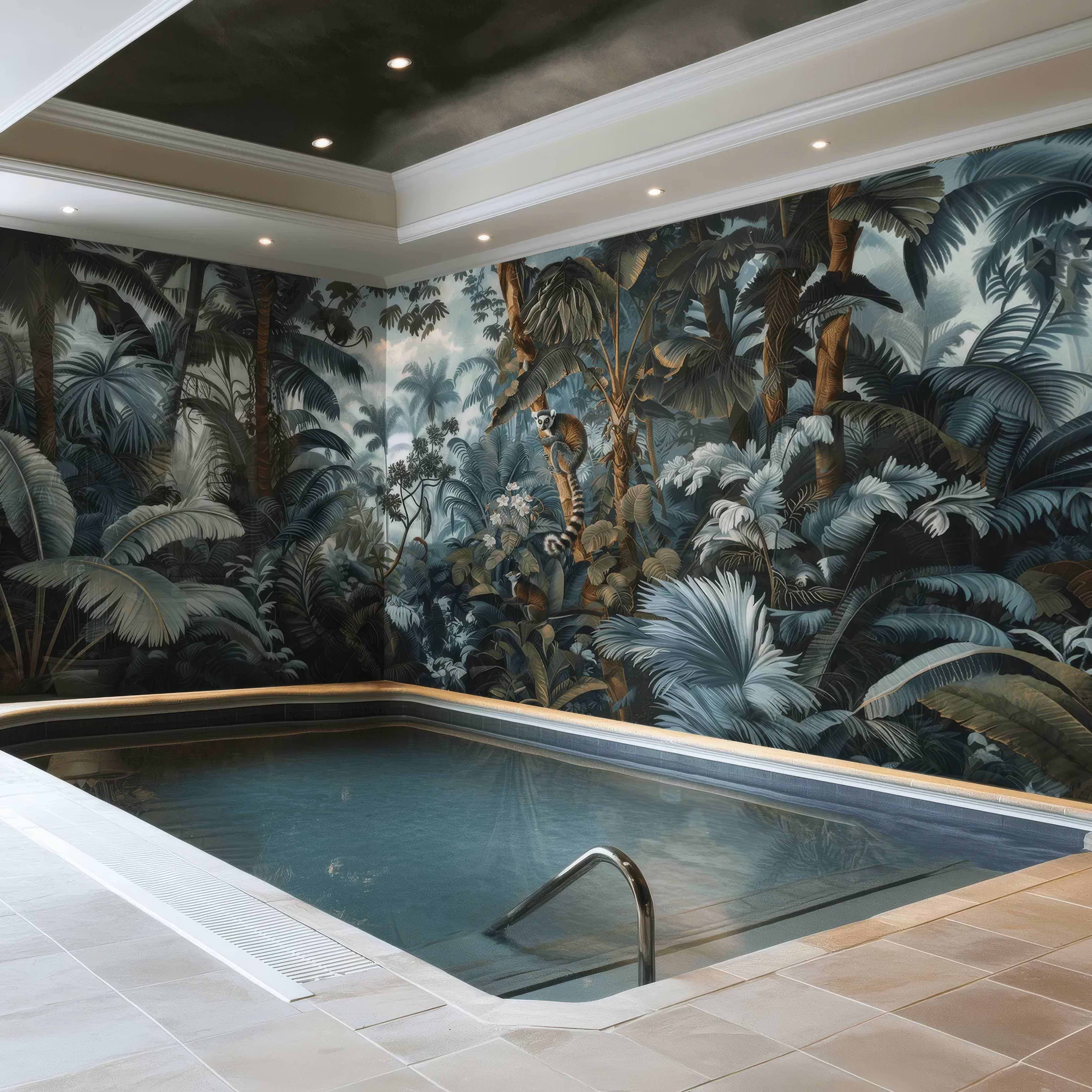 Shower Panel Blue Jungle By Hyperion Tiles