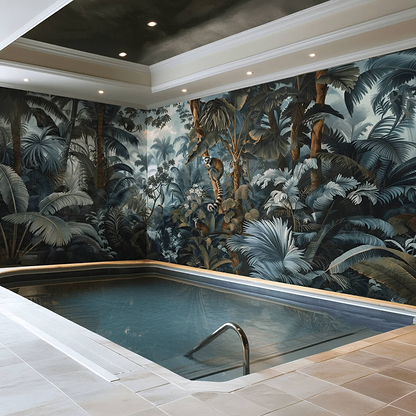Shower Panel Blue Jungle By Hyperion Tiles