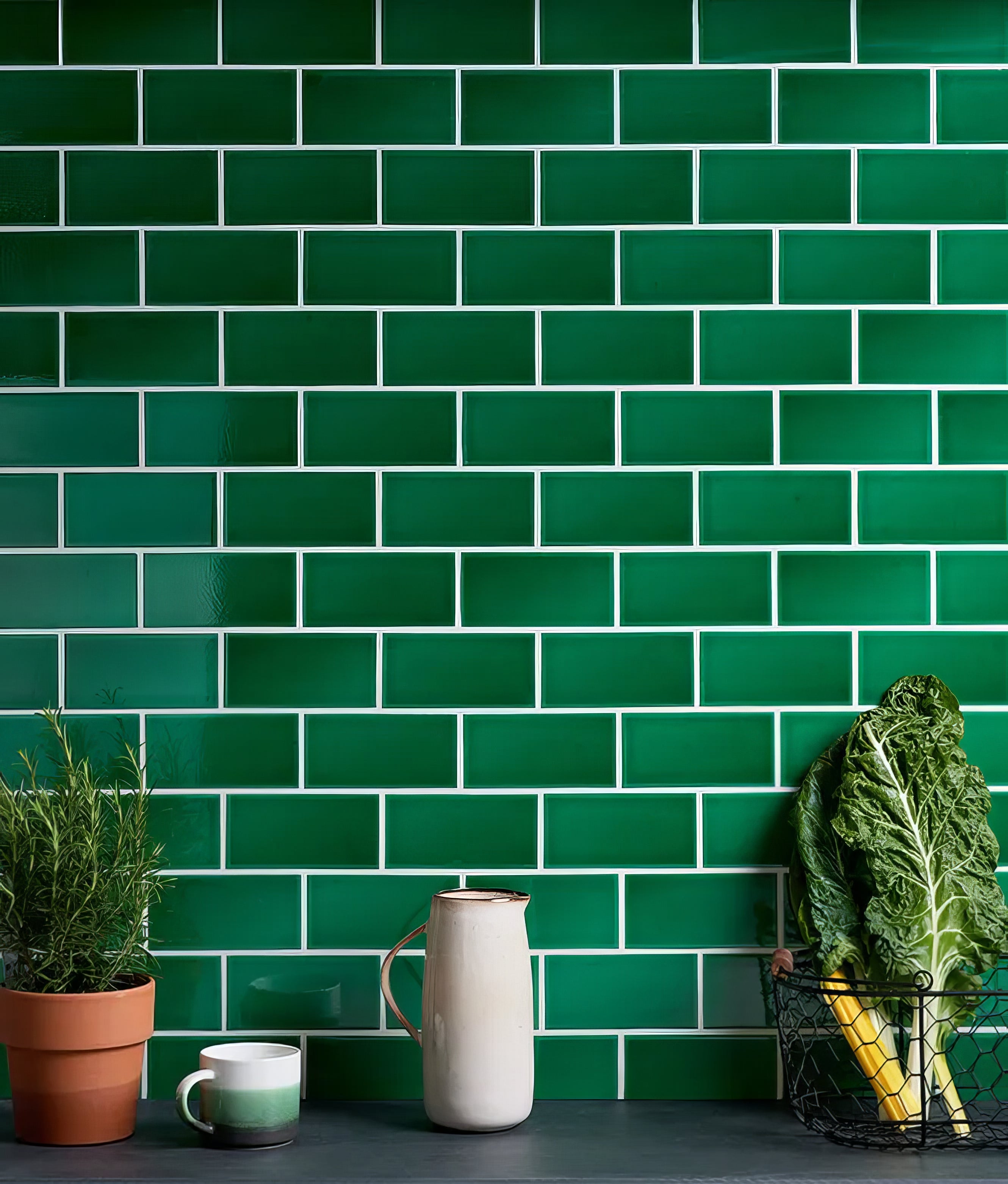 Lyme Ceramic Metro Emerald Green - Hyperion Tiles