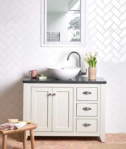 Lyme Ceramic Metro Antique White - Hyperion Tiles