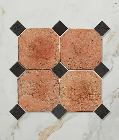 Marlborough Terracotta Octagons & Cabochons - Hyperion Tiles