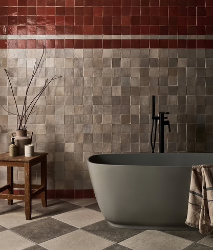 Maroc Porcelain Tomato By Hyperion Tiles