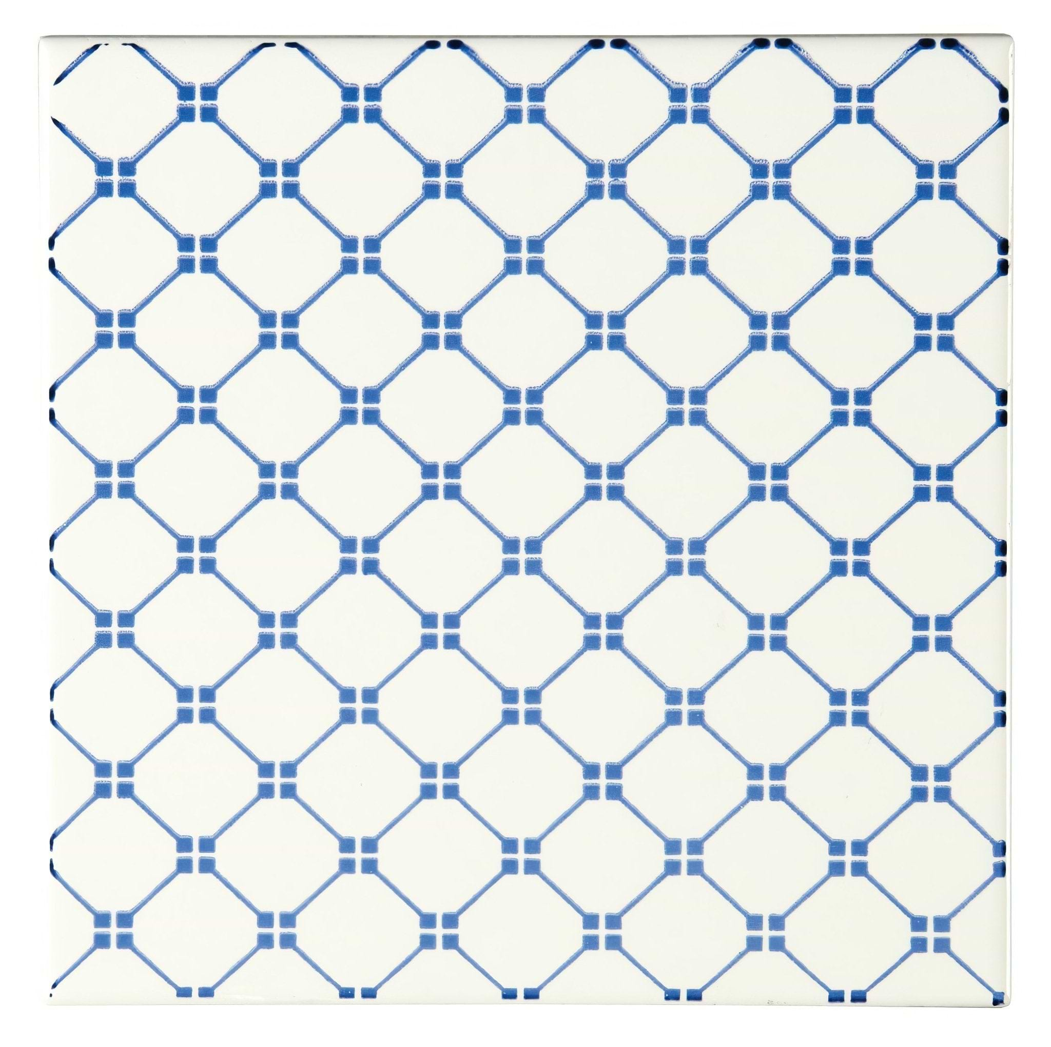 Marquee Blue on Brilliant White - Hyperion Tiles