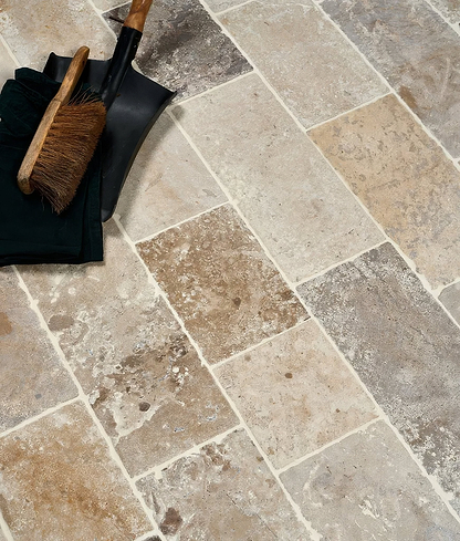 Medieval Bourgogne Limestone Cobbles Weathered Finish - Hyperion Tiles