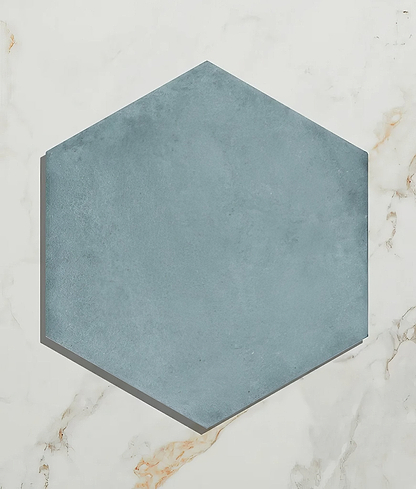 Medina Hexagon Porcelain Aqua - Hyperion Tiles