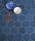 Medina Hexagon Porcelain Navy Blue - Hyperion Tiles