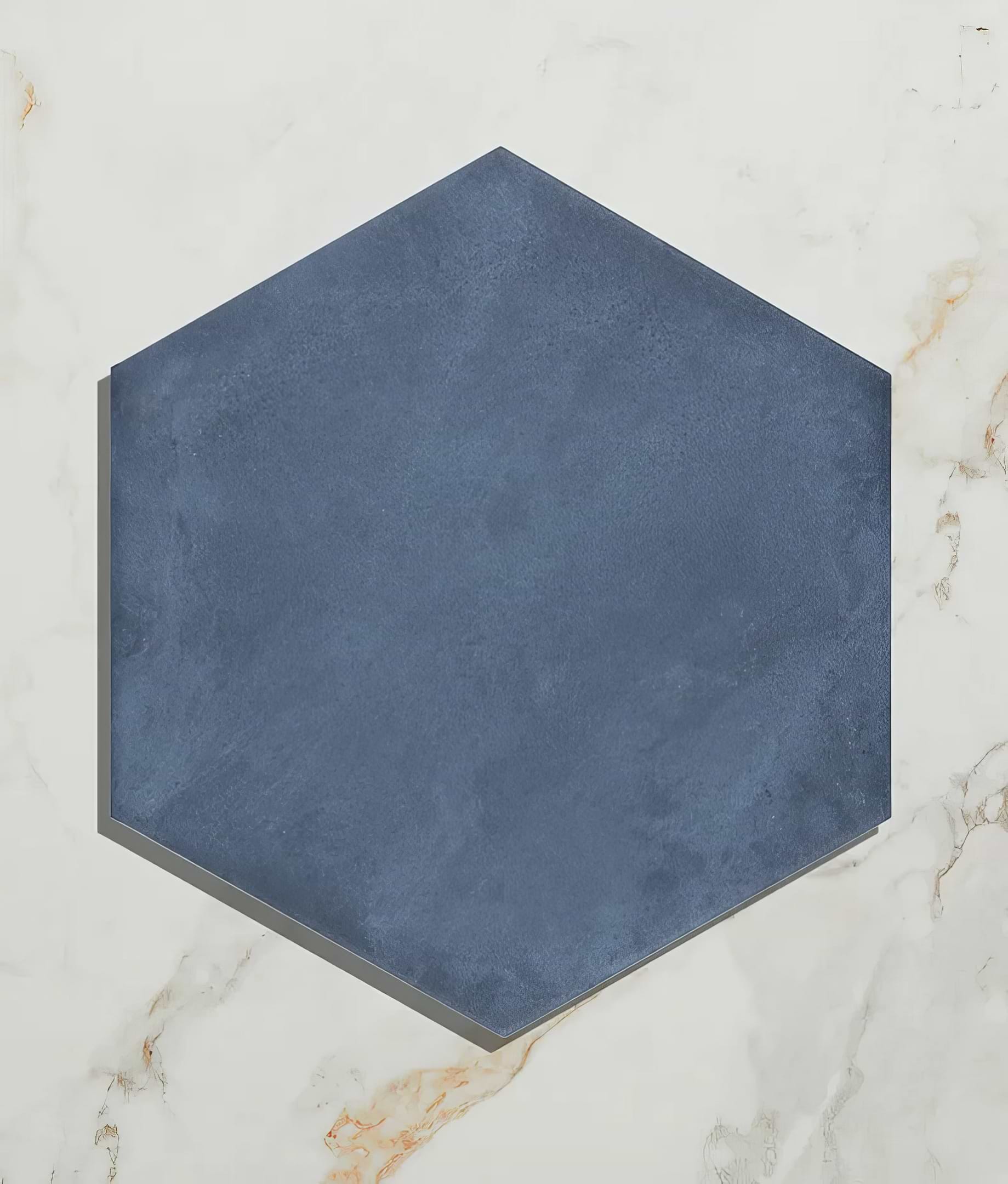 Medina Hexagon Porcelain Navy Blue - Hyperion Tiles