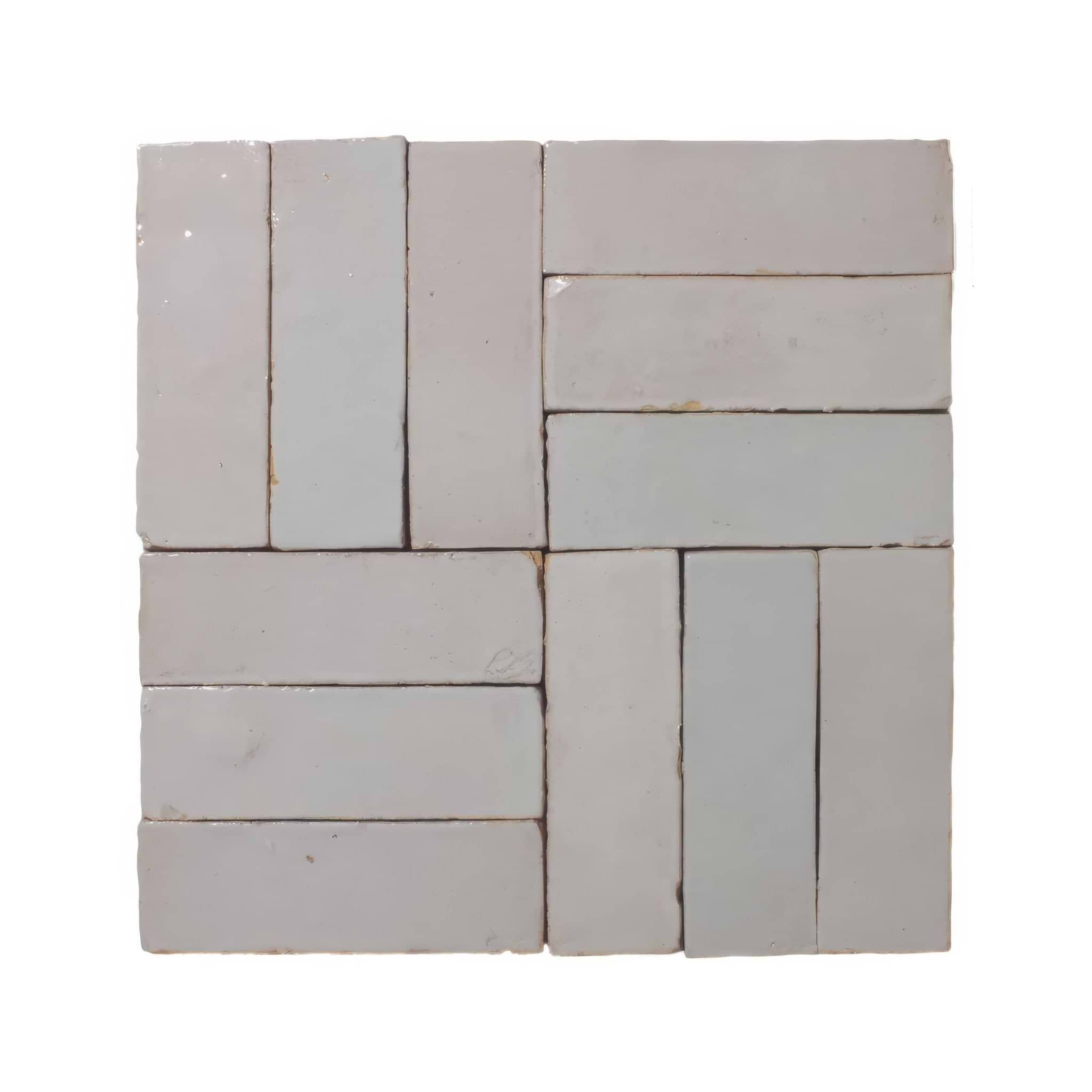 Medina Pure White Zellige Rectangle From Hyperion Tiles