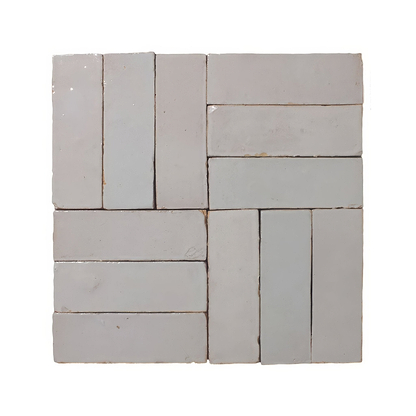 Medina Pure White Zellige Rectangle By Hyperion Tiles