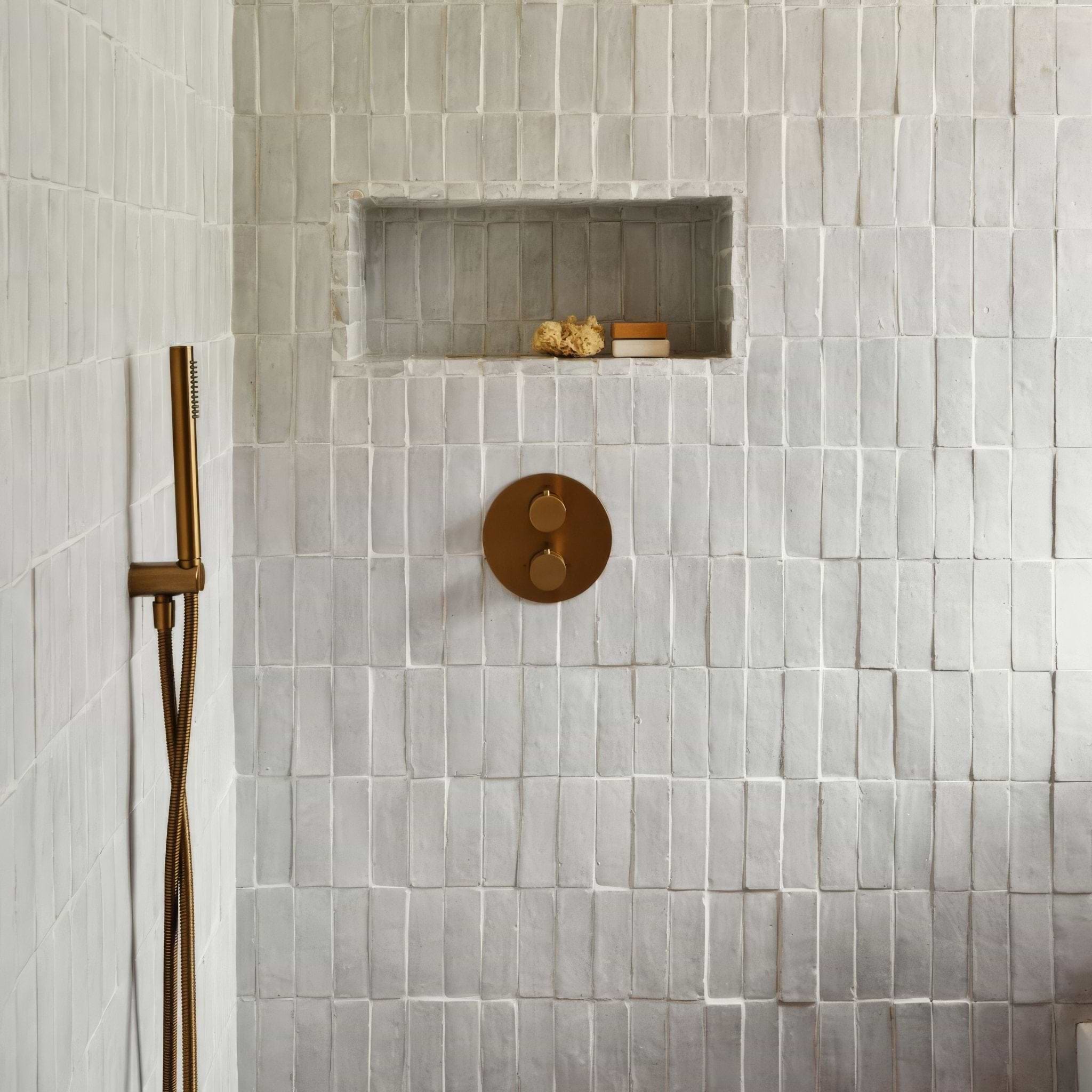 Medina Pure White Zellige Rectangle By Hyperion Tiles