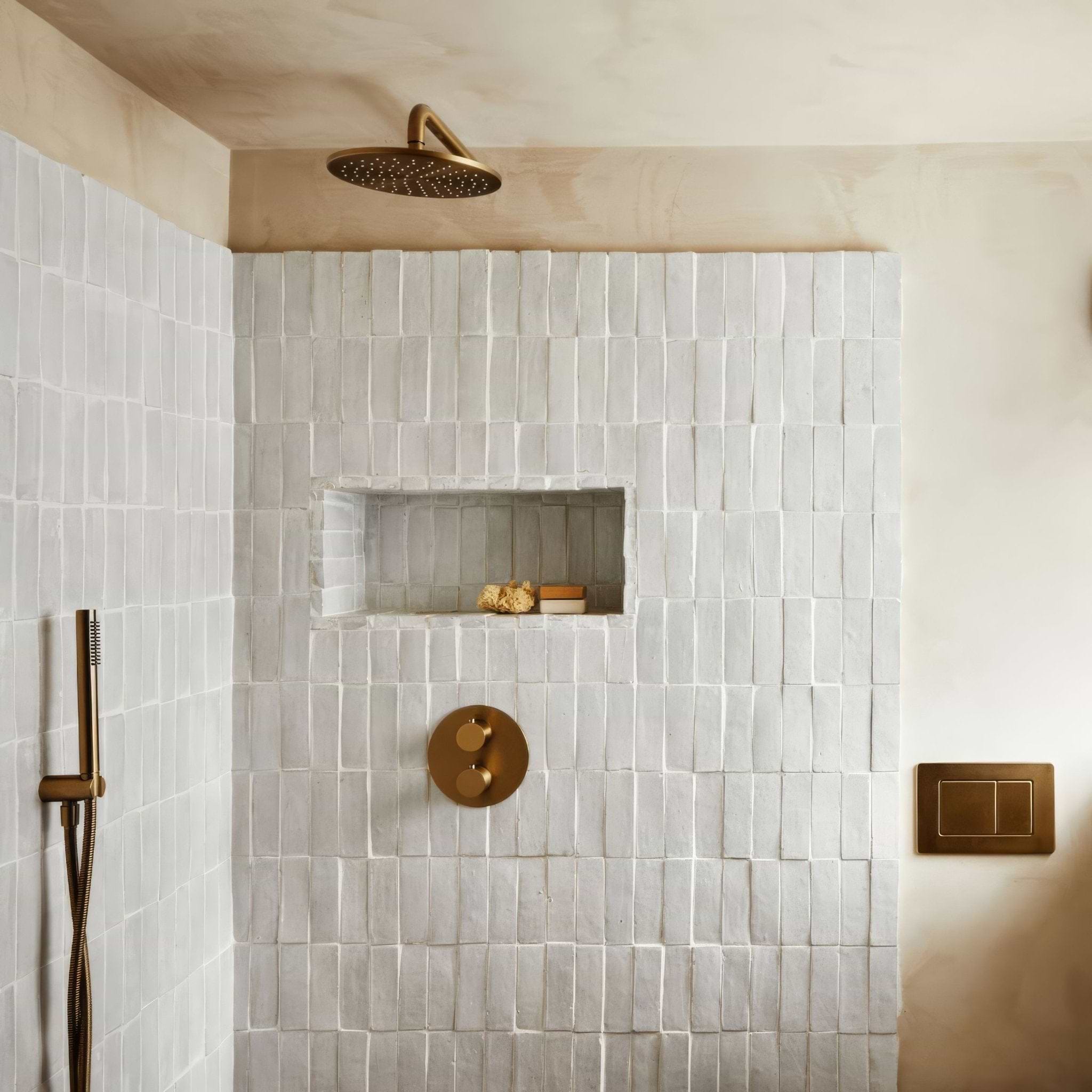 Medina Pure White Zellige Rectangle By Hyperion Tiles