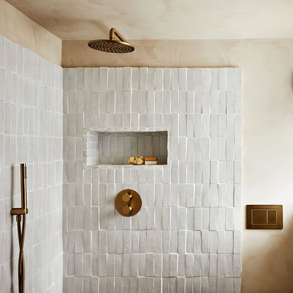 Medina Pure White Zellige Rectangle By Hyperion Tiles