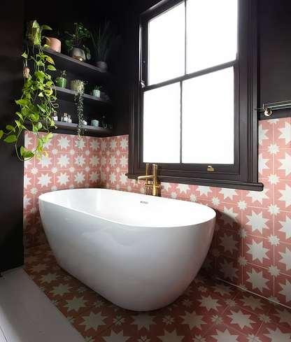 Memphis Porcelain Coral - Hyperion Tiles
