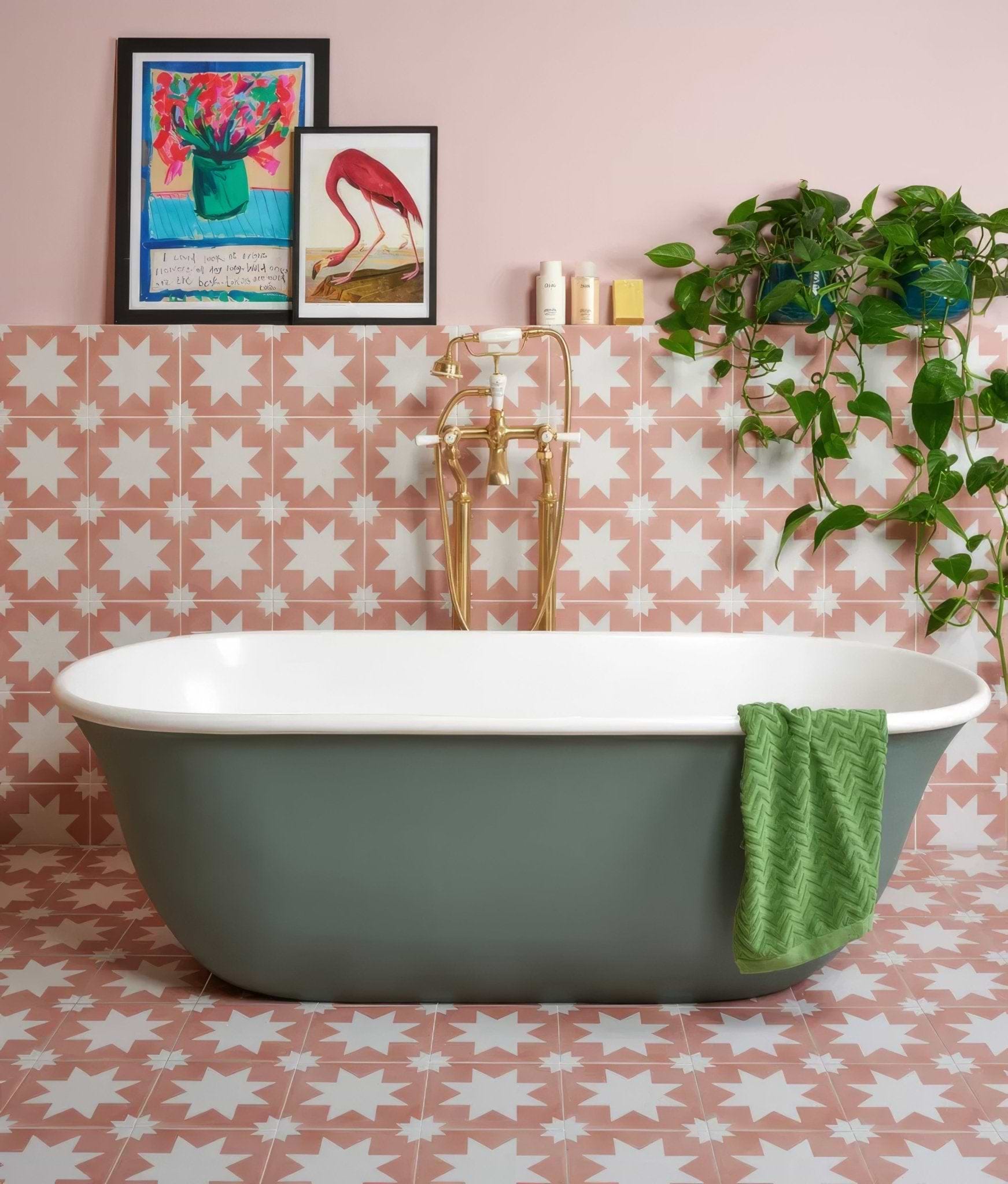 Memphis Porcelain Coral - Hyperion Tiles