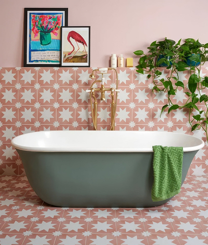 Memphis Porcelain Coral - Hyperion Tiles