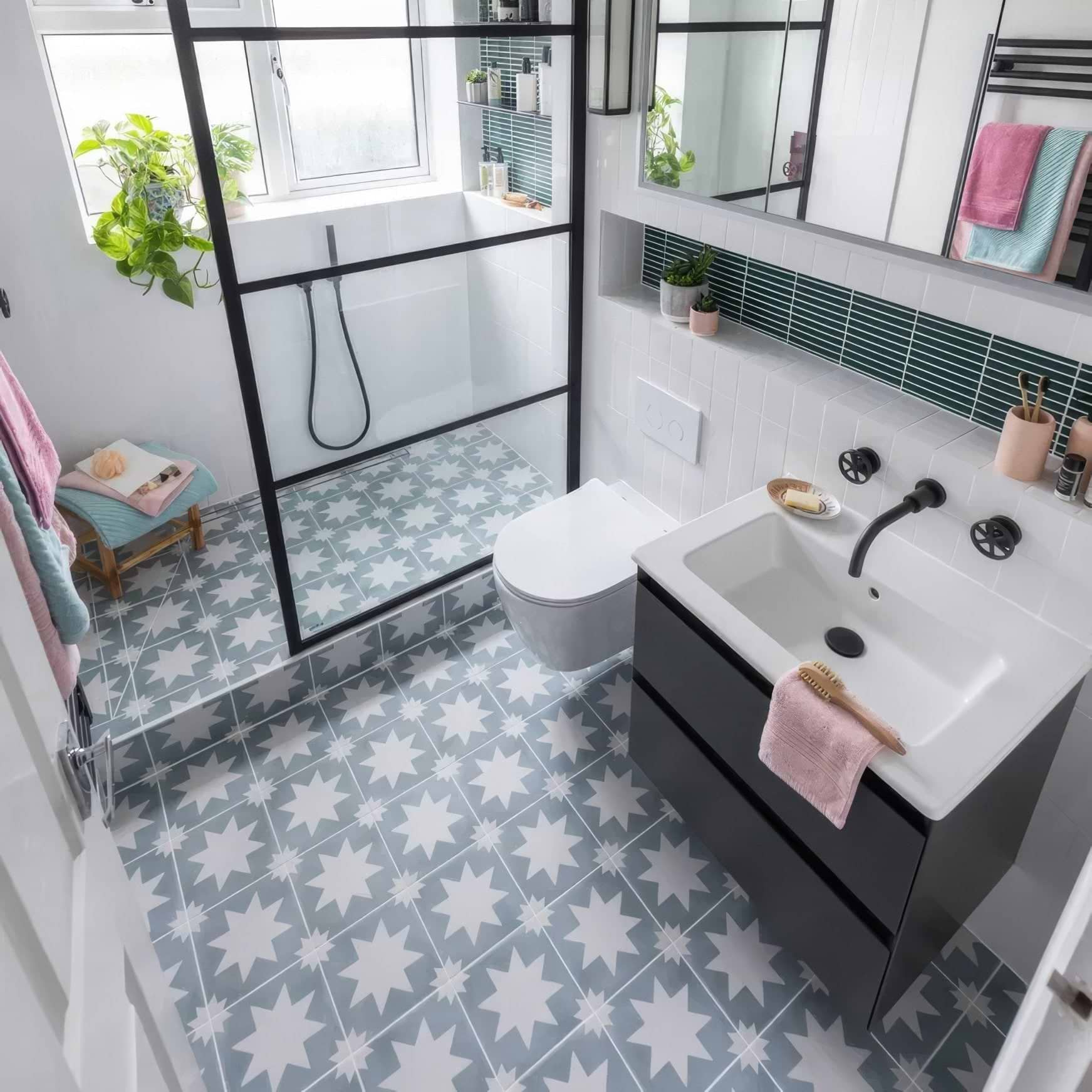 Memphis Porcelain Lagoon - Hyperion Tiles