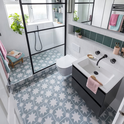 Memphis Porcelain Lagoon - Hyperion Tiles