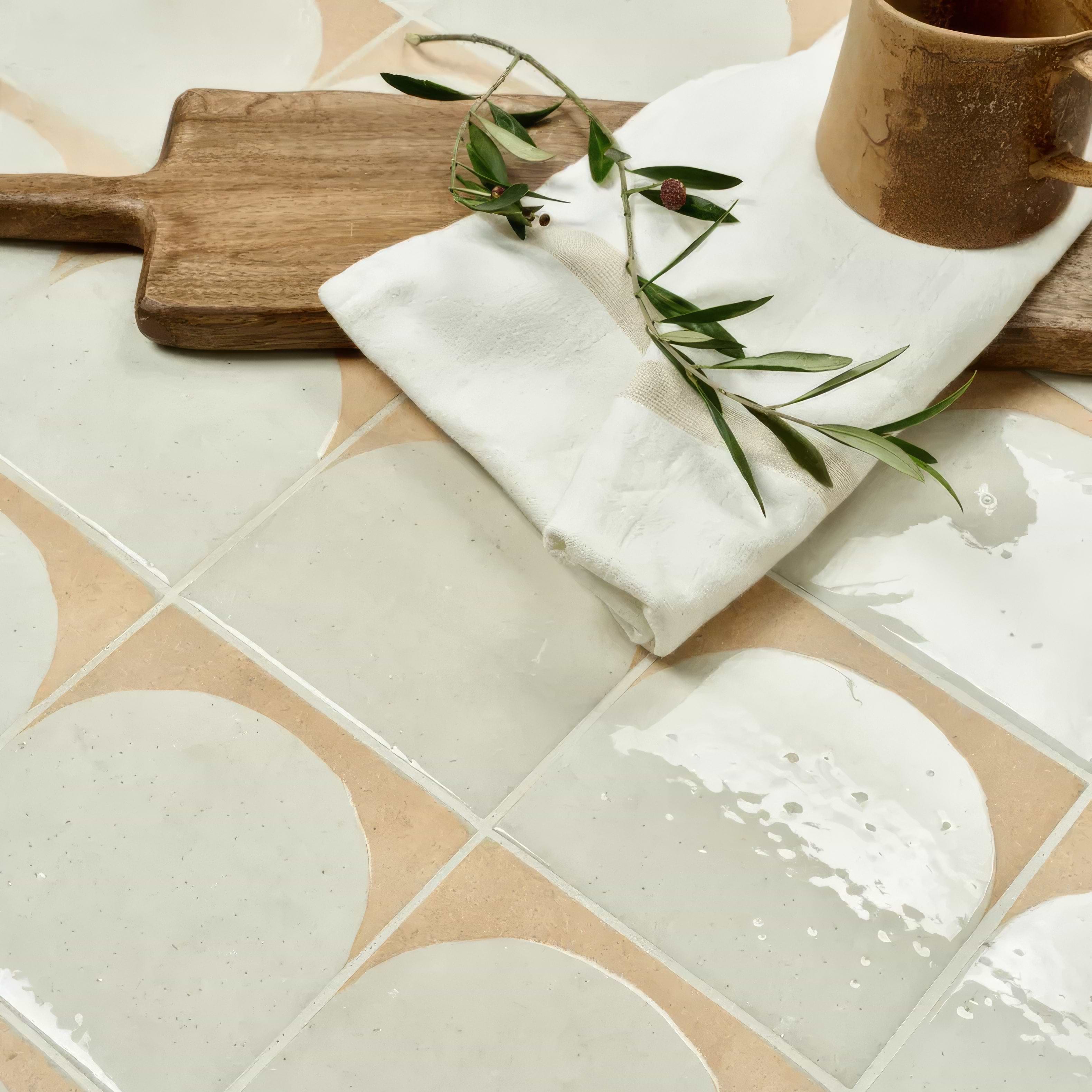 Menara White Arches Porcelain By Hyperion Tiles