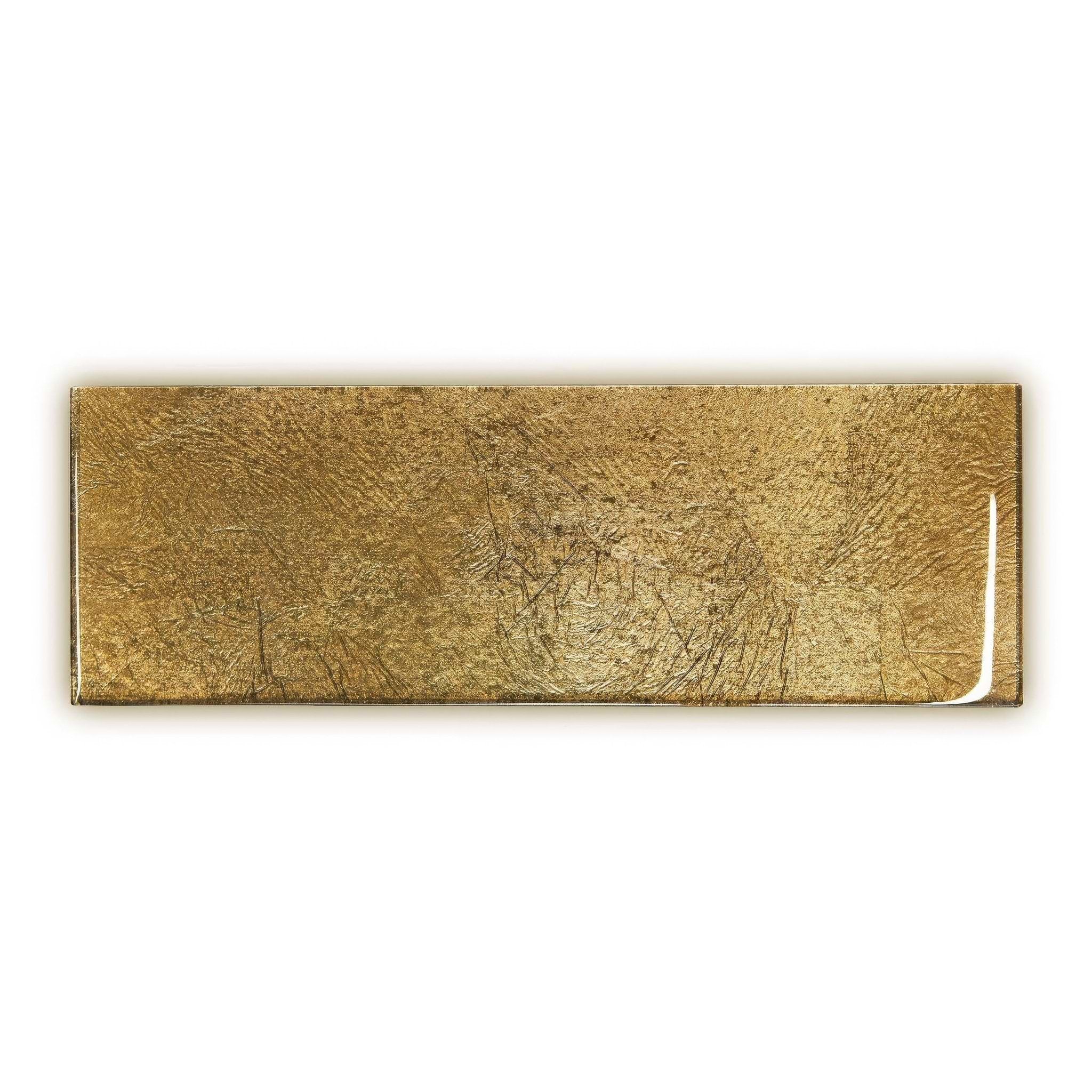 Metallic Vitreum Aurum 10 x 30cm - Hyperion Tiles