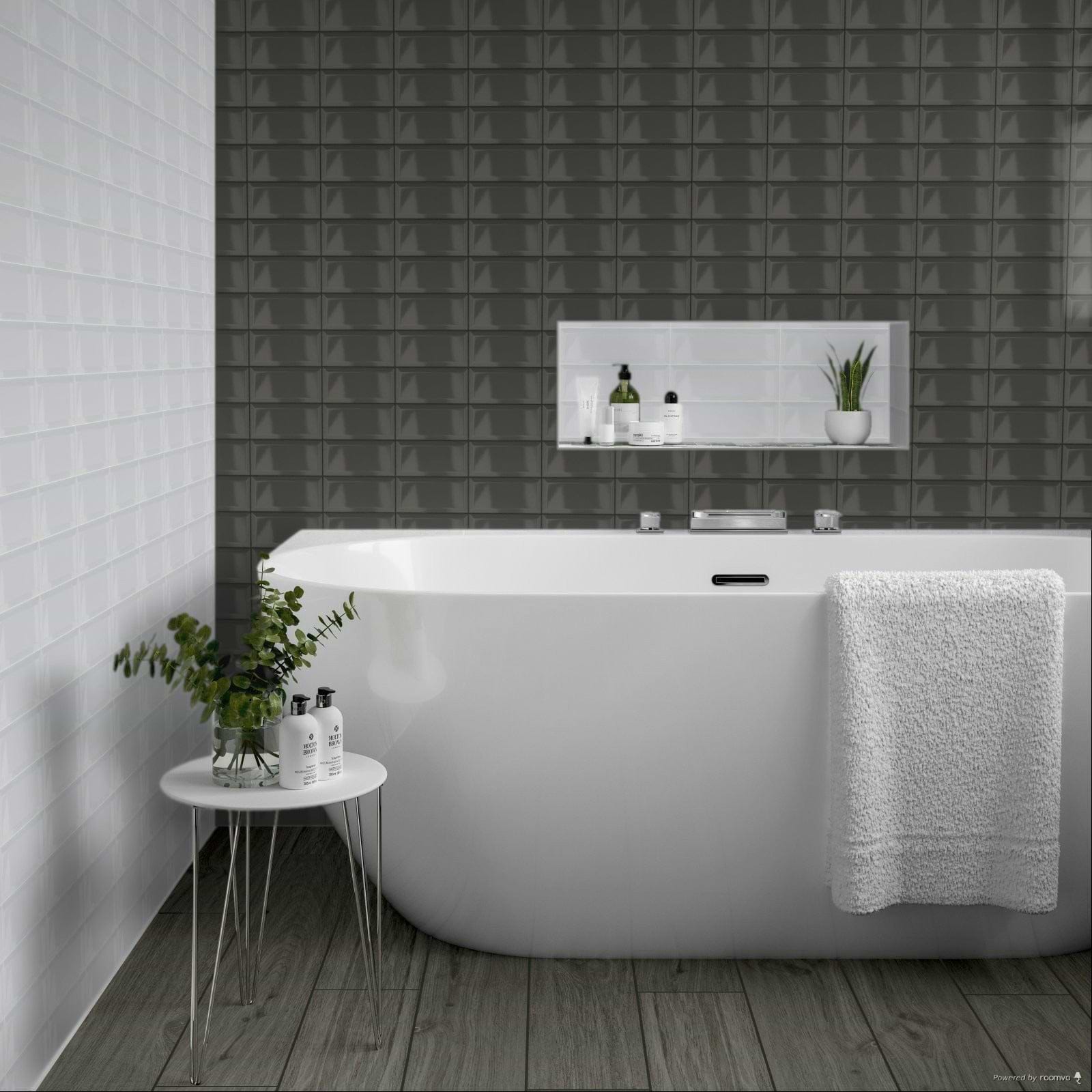 Metro Graphite Ceramic Gloss - Hyperion Tiles