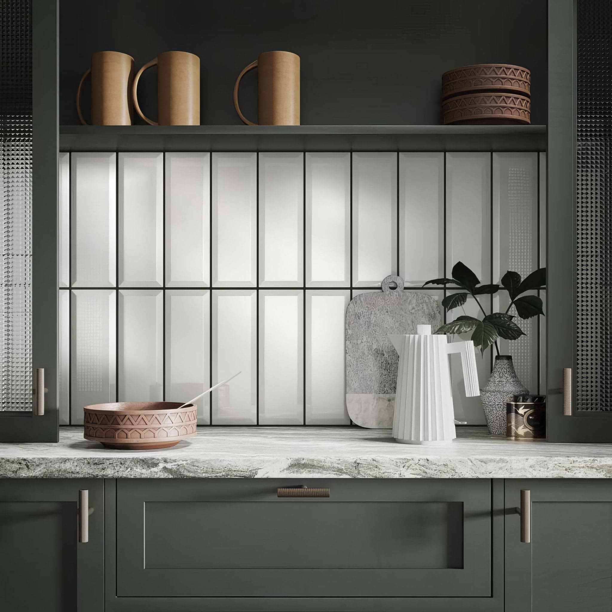 Metro White Ceramic Brick Tile - Hyperion Tiles