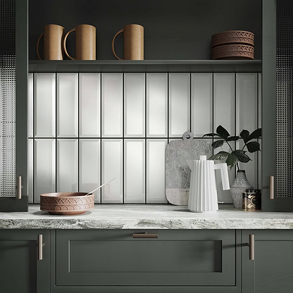 Metro White Ceramic Brick Tile - Hyperion Tiles