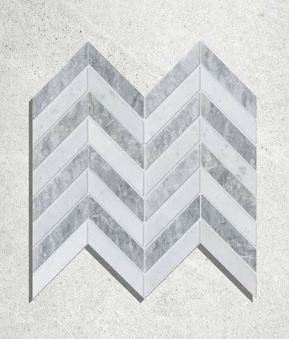 Milan Silver Marble Mosaic - Hyperion Tiles