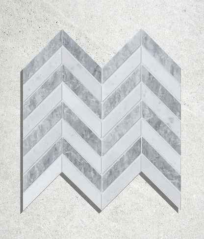 Milan Silver Marble Mosaic - Hyperion Tiles