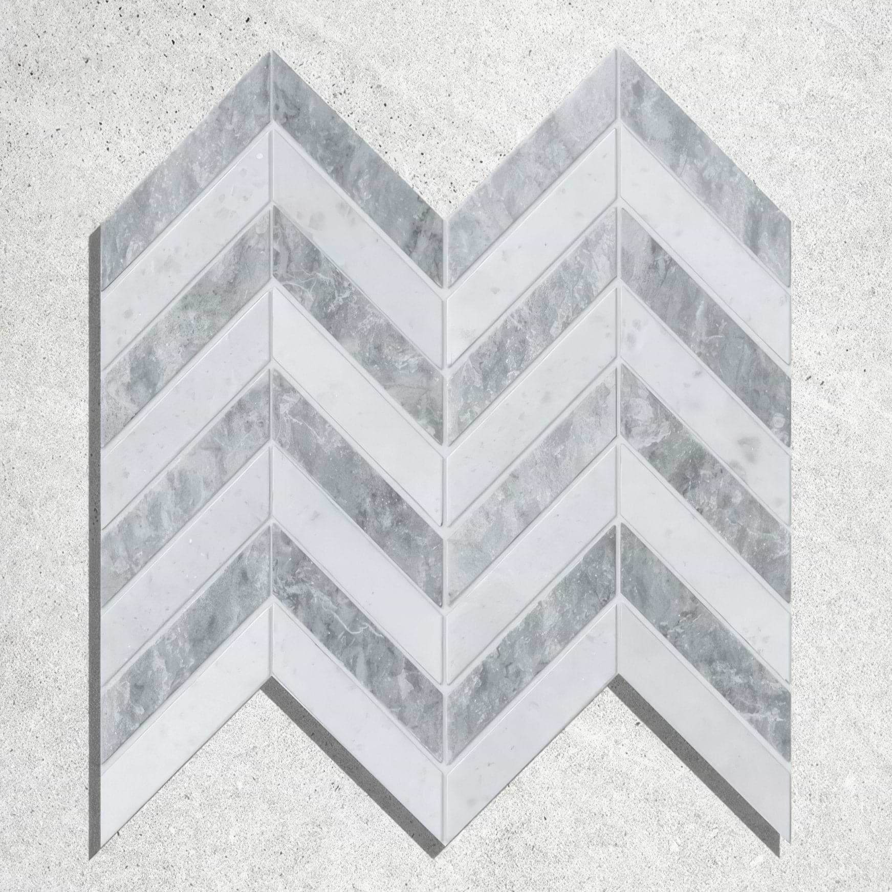 Milan Silver Marble Mosaic - Hyperion Tiles