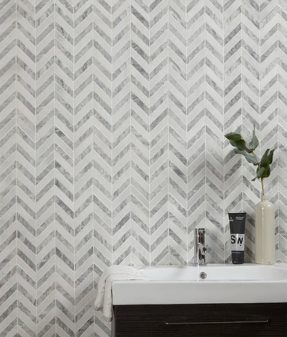 Milan Silver Marble Mosaic - Hyperion Tiles