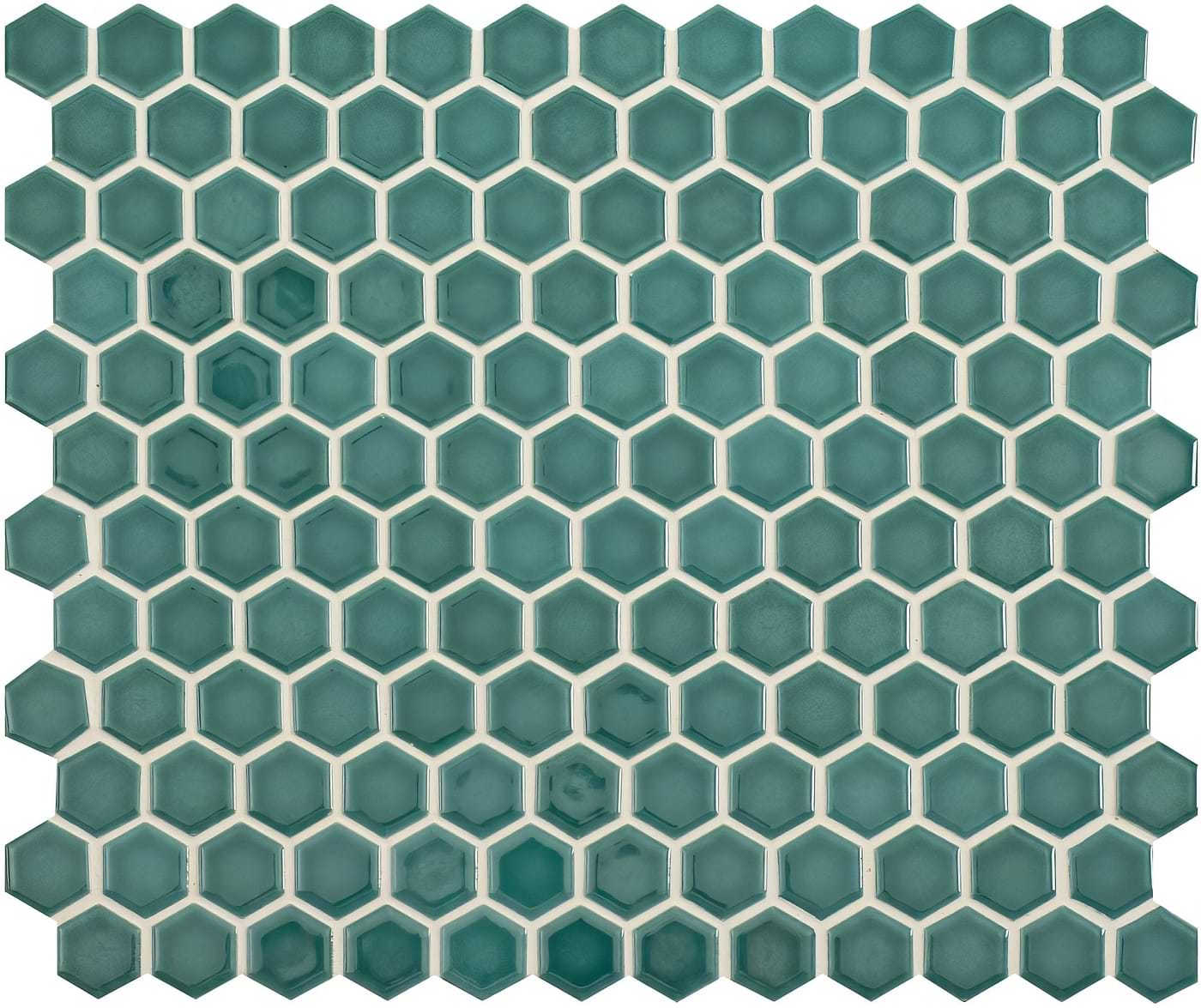 Mini Green Gloss Hexagon from Hyperion Tiles
