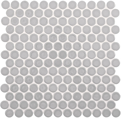 Mini Grey Penny Round - Hyperion Tiles