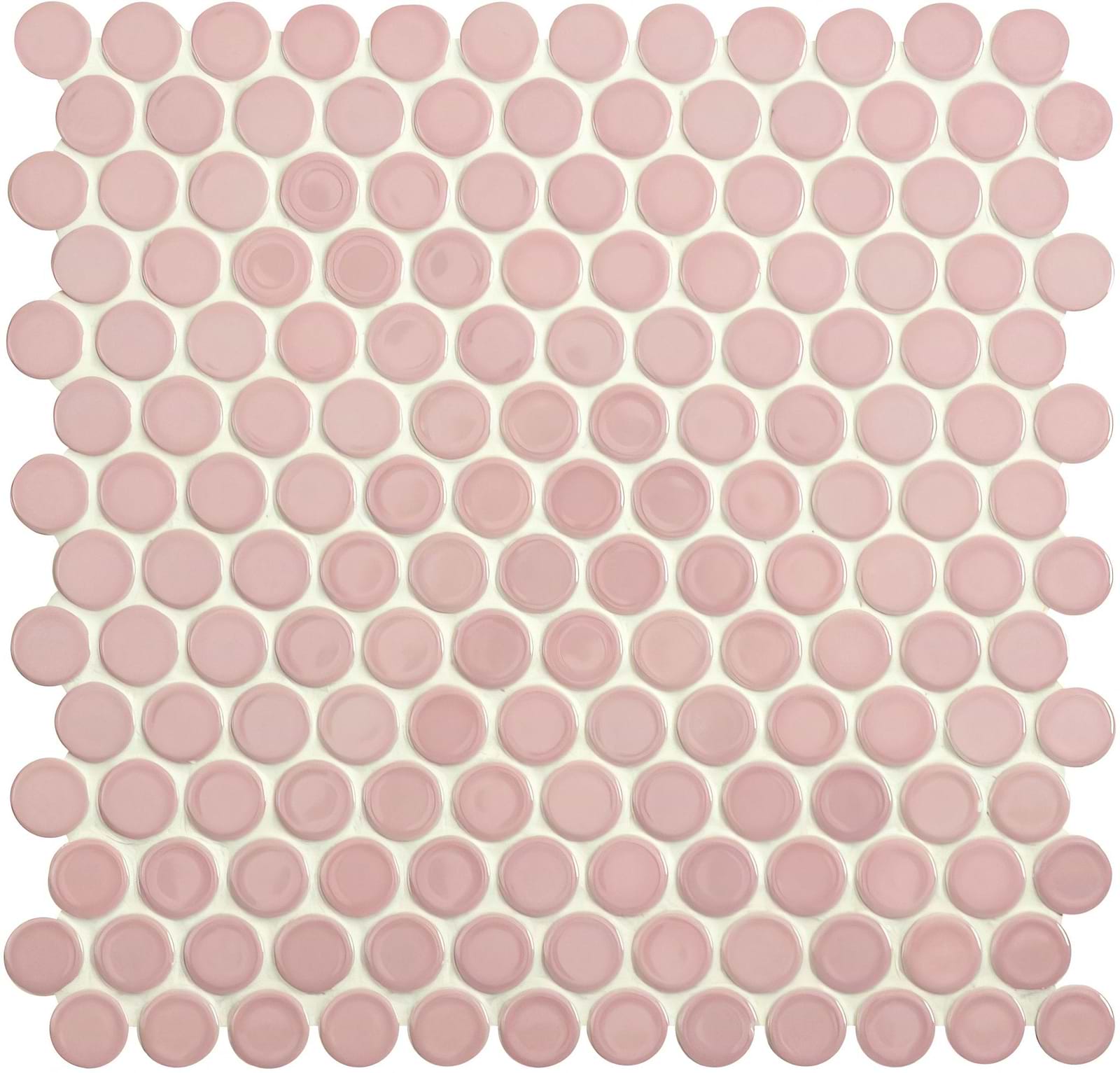 Pink Rounded Tile Mini Pink Penny Round from Hyperion Tiles