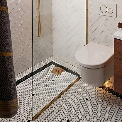 Mono Hex Porcelain Mosaic Blanc - Hyperion Tiles