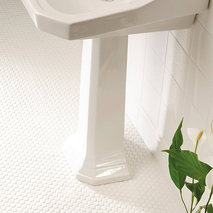 Moonbeam Penny Round Floor Mosaic - Hyperion Tiles
