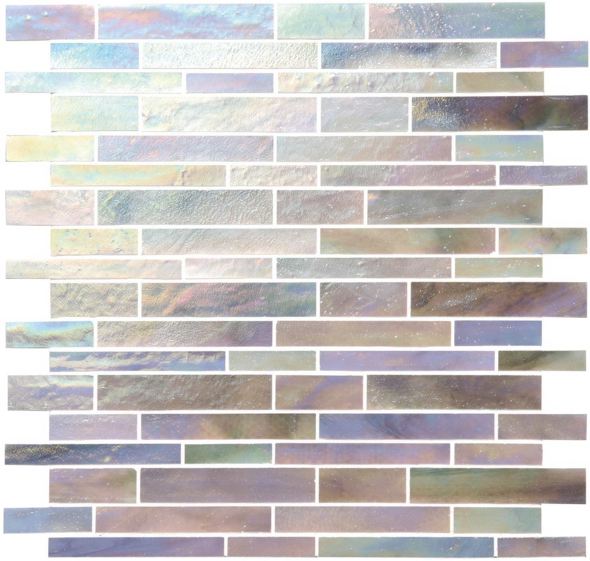 Morning Dew Glass Brickbond Mosaic - Hyperion Tiles