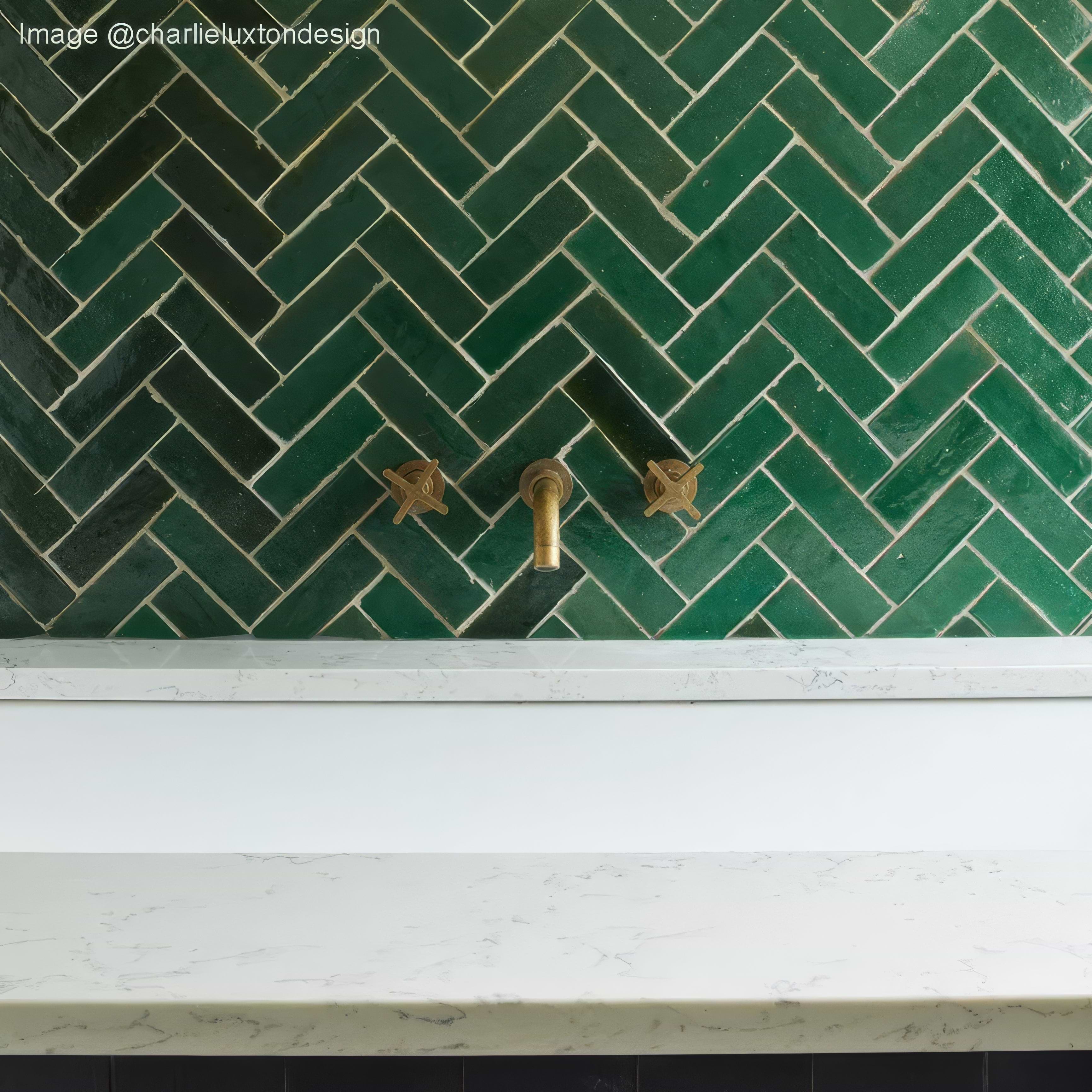 Medina Moss Green Bejmat By Hyperion Tiles